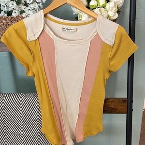 Semi crop multi stripe shirt